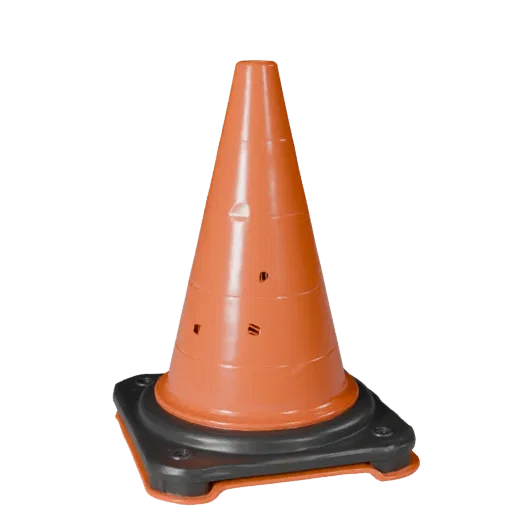 Emergency Safety Cone Modular 3D model, isometric modular kit view, showing plastic shells, form detail.