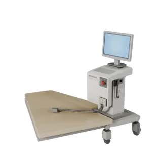 Field Training Monitor Low Poly 3D model, game viewport three-quarter view, showing neutral plastics, form detail.