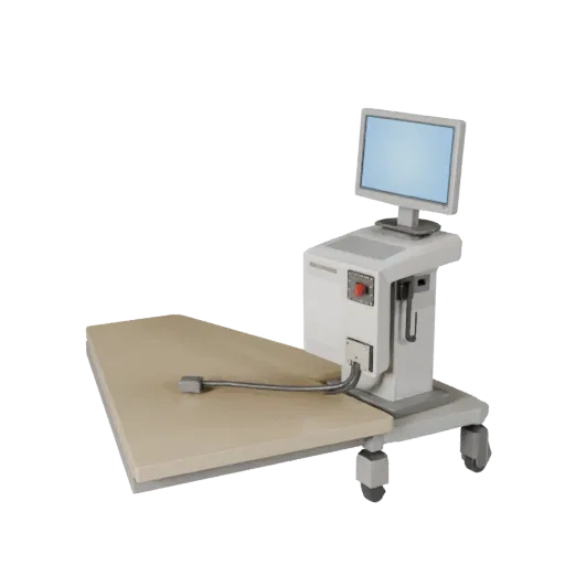 Field Training Monitor Low Poly 3D model, game viewport three-quarter view, showing neutral plastics, form detail.