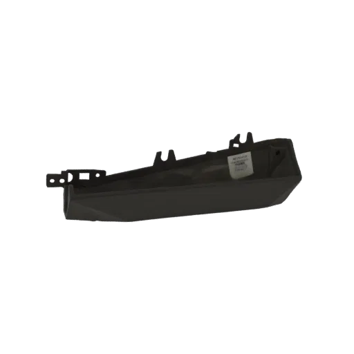 3D model of a black automotive interior trim clip with mounting tabs, shown against a white background.