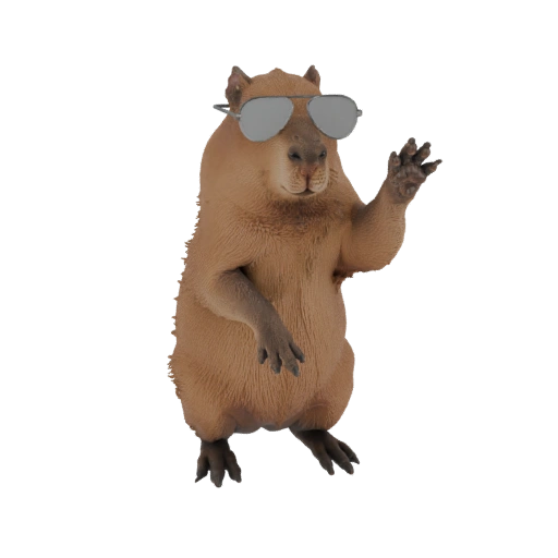 Cool Capybara with Sunglasses 3D Model