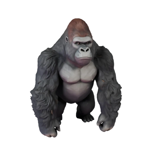 Modello 3D Gorilla Low Poly - Asset di Gioco Unity con FBX | Royalty-Free