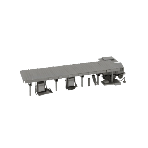 Modular Gas Station Canopy with Pumps