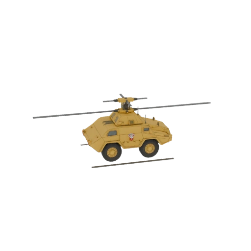 Yellow Armored Helicopter