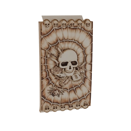 Gothic Skull and Spiderweb Box