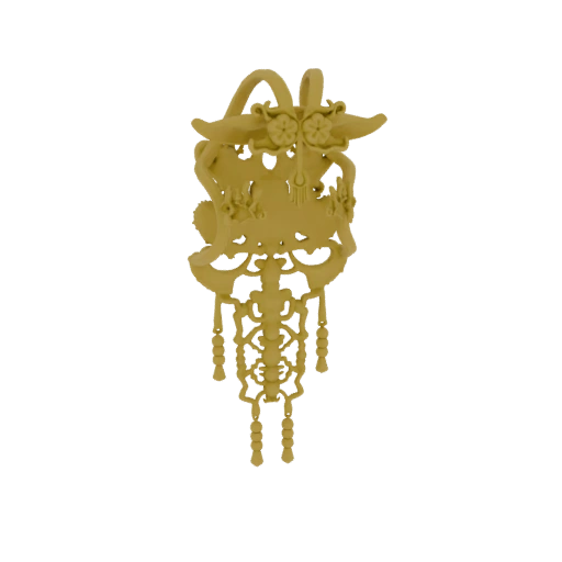 Ornate Chinese Hairpin Pendant