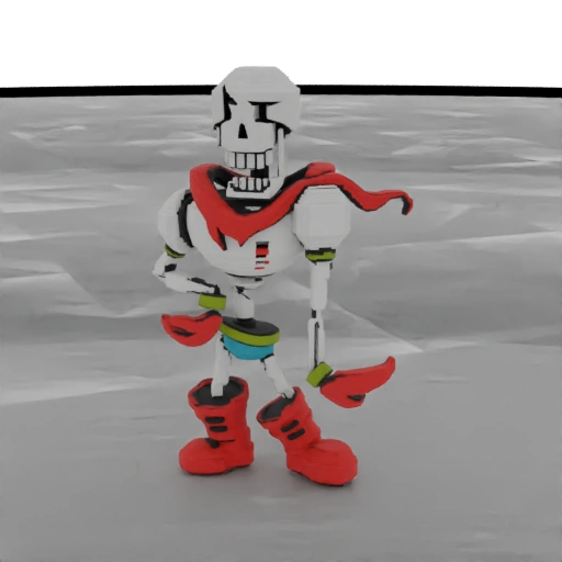 Papyrus Skeleton Character 3D Model