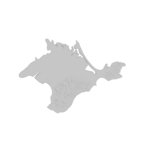 Crimea Peninsula 3D Topographic Model