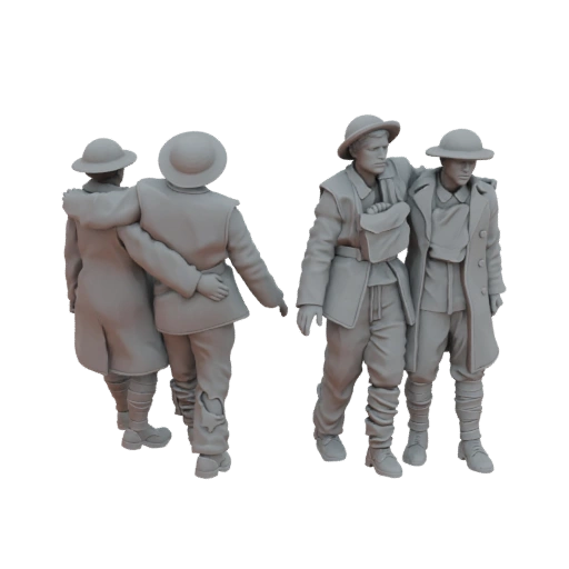 WWI Soldiers Helping Each Other