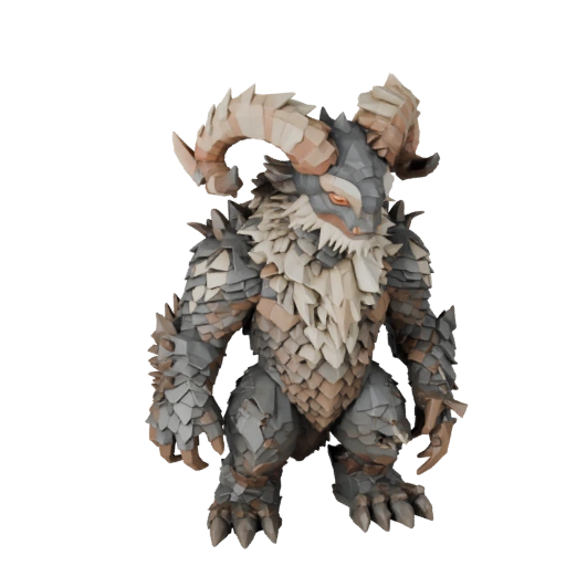 Modelo 3D Yeti Baixo Poli - Asset de Jogo Unity com FBX | Livre de Royalties