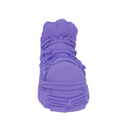 Purple Platform Boots 3D Model