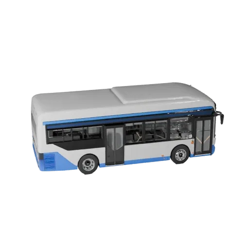 Modelo 3D de Ônibus Urbano para Unity - Ativo Pro de Jogo Baixo Poli