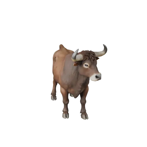 Realistic Bull 3D Model - Rigged PBR Asset for Games | Royalty-Free