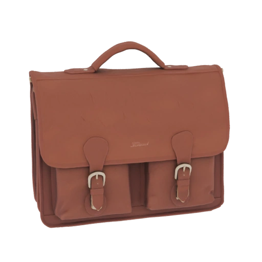 Brown Leather Satchel 3D Model