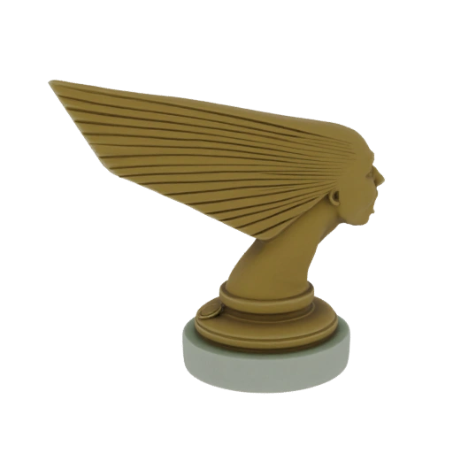 Art Deco Winged Woman Hood Ornament