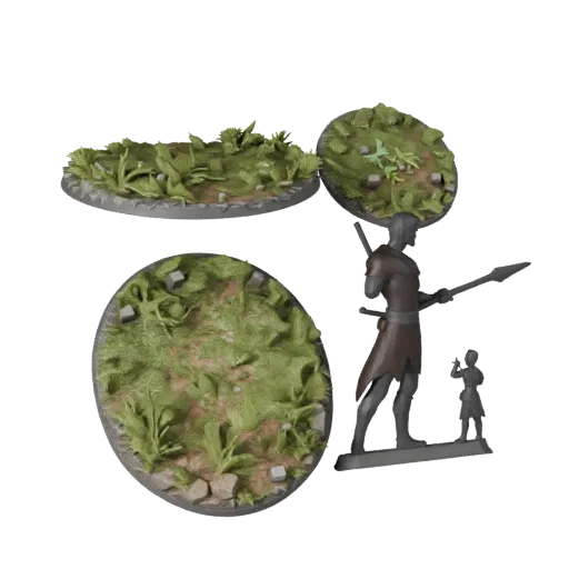 Forest Scenic Base STL printable 3D model preview showing rim shape, three-quarter display angle