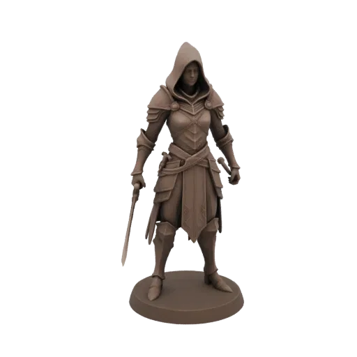 Dark Fantasy Elf Rogue Miniature STL