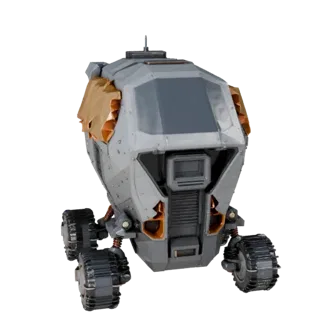 Low Poly Lunar Cargo Rover 3D Model for Unity & Unreal