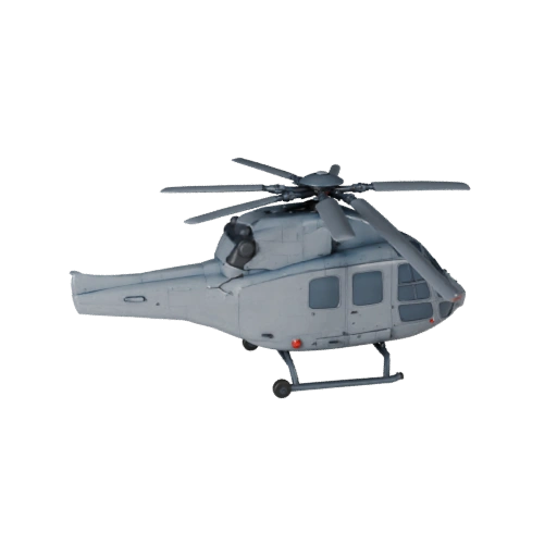 Alto Poligonagem Helicóptero de Resgate Modelo 3D para Renderizações de Estúdio