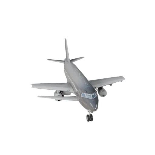 Frachtflugzeug 3D-Modell, Drei-Viertel-Spiel-Viewport, Unity-fertiges Fahrzeug-Asset mit Flügelbalance, Cockpit-Lesbarkeit un