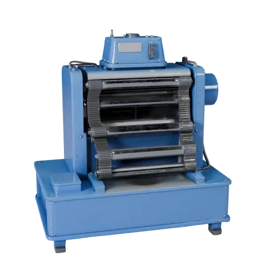 Assembly Packing Machine 3D model, side profile view, technical viewport render, showing painted steel, form detail.