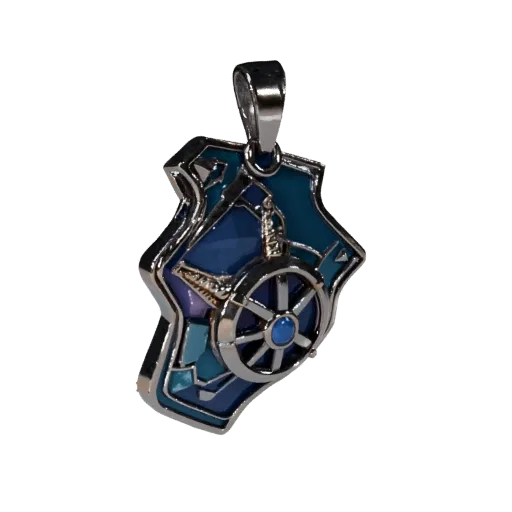 Symbolic Charm game ready 3D model, turntable hero render, showing pendant proportion and finish under studio key light.