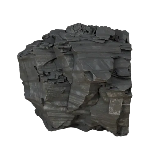 Quarry Rock Face High Poly 3D model, close-up cinematic environment render, showing stratified stone, rock faces.
