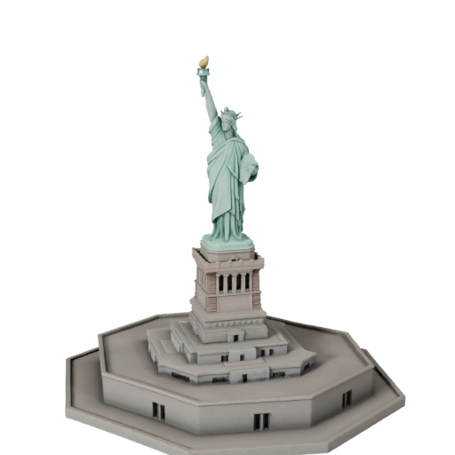 Modelo 3D STL Imprimible de la Estatua de la Libertad - Activo a Escala
