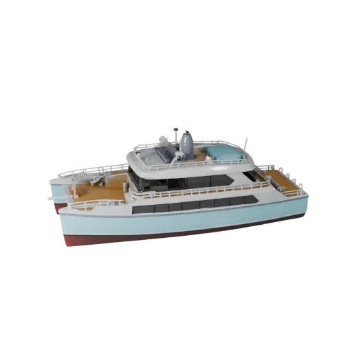 Catamaran 3D Model for Blender - Render Ready Asset