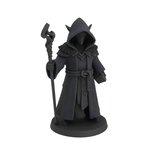 Fantasy Dark Elf Wizard Miniature STL