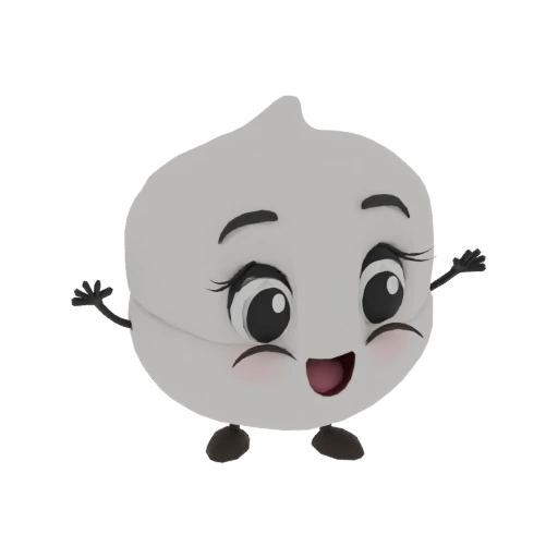 Cute Dumpling Character 3D Model