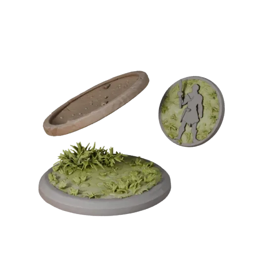 Forest Display Plinth STL printable 3D model preview showing rim shape, three-quarter display angle