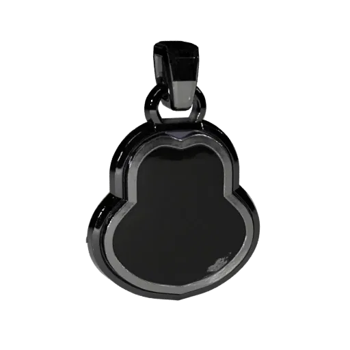 Minimal Locket game ready 3D model, perspective studio render, highlighting pendant seams, edges, and finish layers.