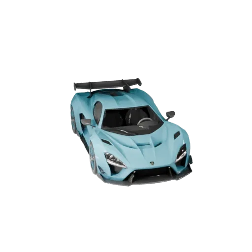 High Poly Supercar 3D Model for Studio Renders PBR Asset