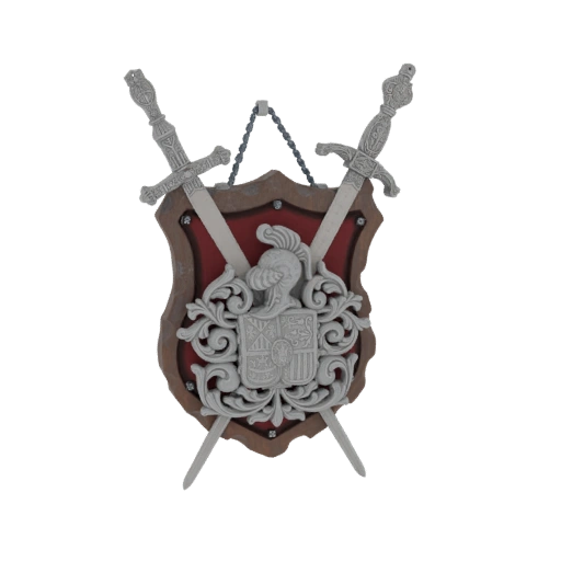 Medieval Coat of Arms with Crossed Swords