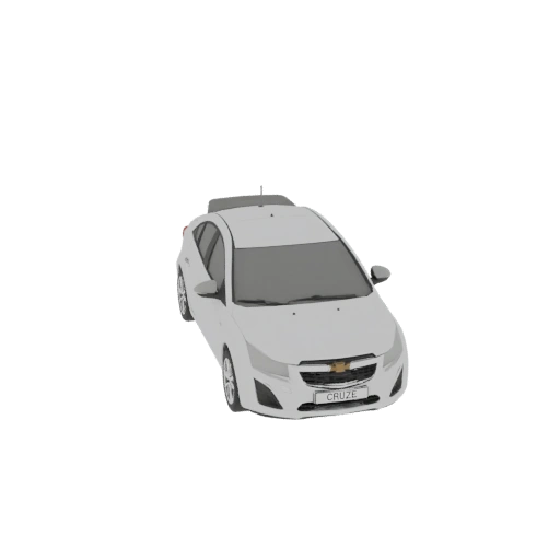 White Chevrolet Cruze 3D Model