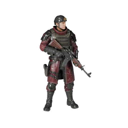 Personaje 3D Soldado de Fantasía, vista de viewport del motor, activo listo para Unreal Engine con pose de pie; rifle, armadu
