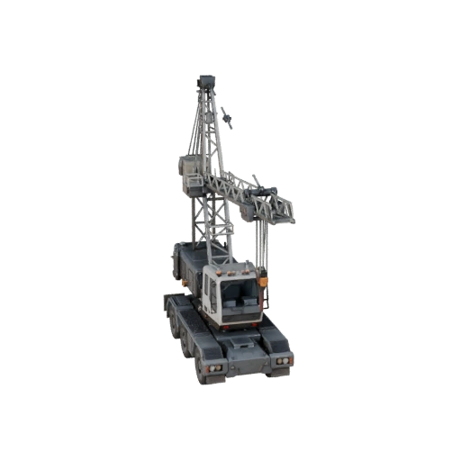 Camion grue tour 3D Model pour Blender & Jeux - PBR