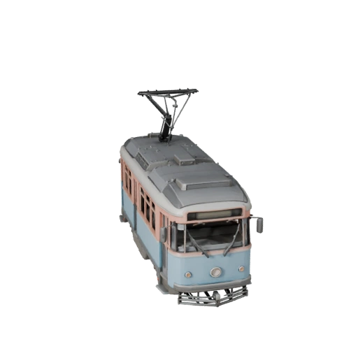 Modelo 3D de Tranvía para Blender - Activo Profesional Listo para Renderizar