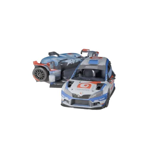 Rennwagen 3D-Modell für Blender & Spiele - PBR-Asset