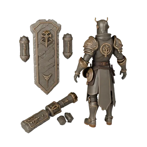 Fantasy Command Warrior Character Model - Rigged