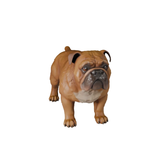 Modello 3D Cane Bulldog High Poly - Asset STL Dettagliato per la Stampa