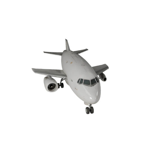 Modello 3D di Aereo di Linea Commerciale Pronto per il Gioco per Uso in Tempo Reale