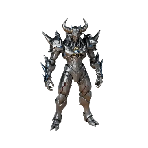 Personaggio 3D boss demone Anime Command Boss, vista viewport motore, asset pronto per l'animazione con Modello di personaggi