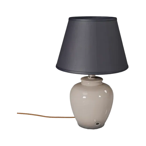 Ceramic Table Lamp Modular 3D model, home interior, isometric modular kit view, metal detail.