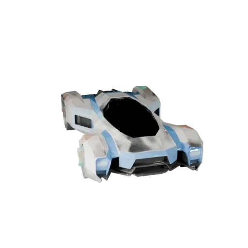 Low Poly Flying Car 3D Model for Unity & Unreal PBR Asset