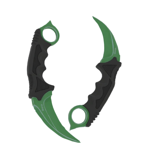 Green Karambit Knives 3D Model
