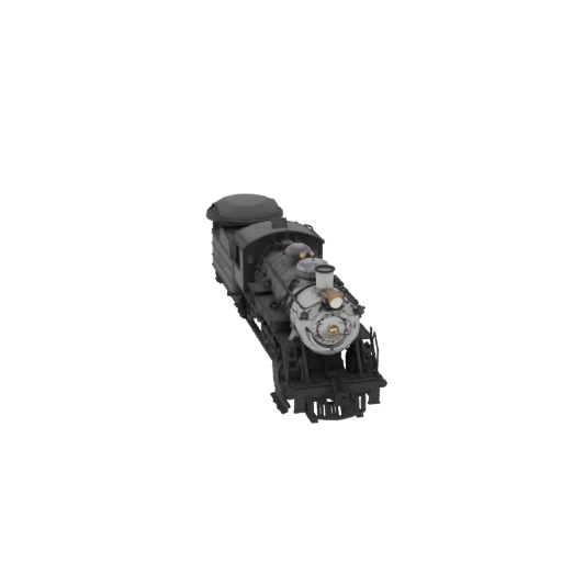 Vintage Steam Locomotive 3D Model