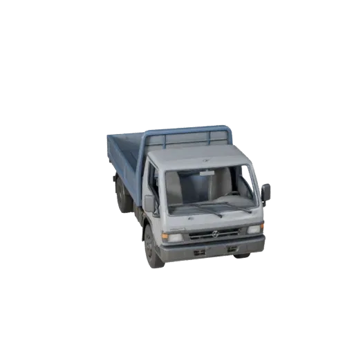 Flatbed Truck 3D Model for Unity - Low Poly Game Asset