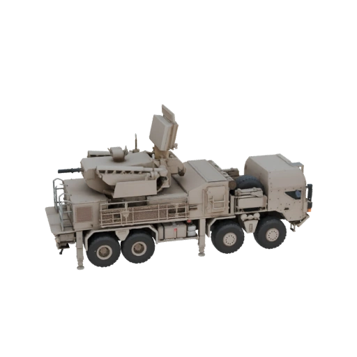 Mobile Air Defense System with Radar and Cannon
